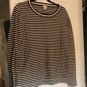 J Crew black/tan sweater